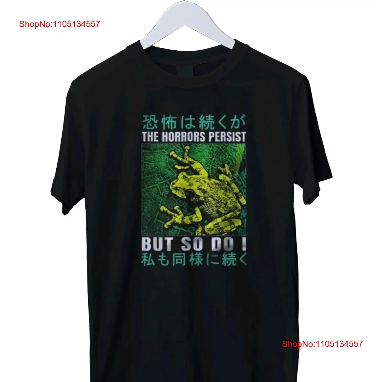 الرعب استمر ولكن لذلك تفعل 1 الضفدع طباعة تي شيرت رجالي S M L XL 2 3 4 خمر غسلها ملابس الشارع الشهير تنفس أوم #1