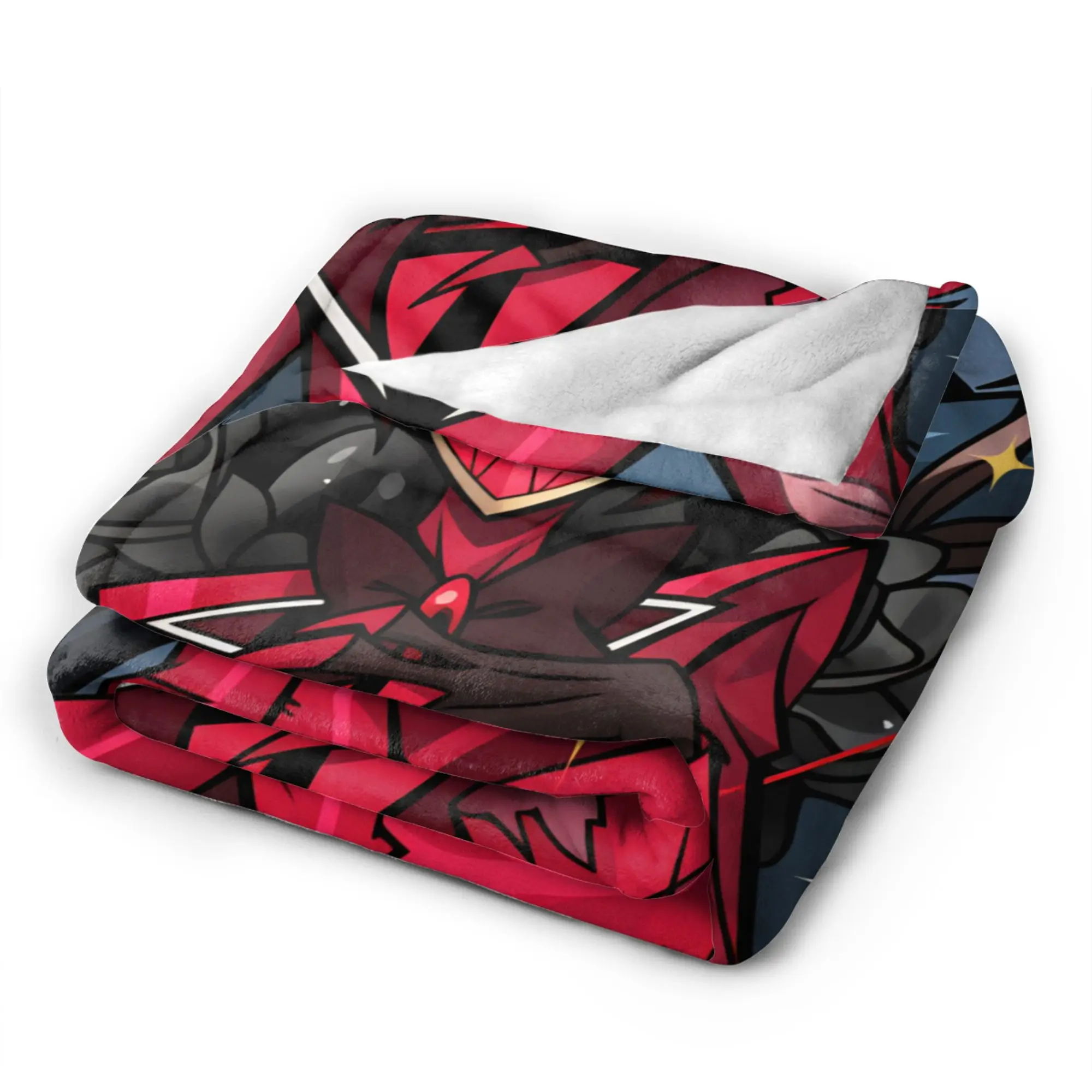 Warm Blanket Child Picnic Relax Alastor Vox Throw Blanket Hazbines Hoteles Flannel Bedspread For Bedroom Pattern Sofa Bed Cover
