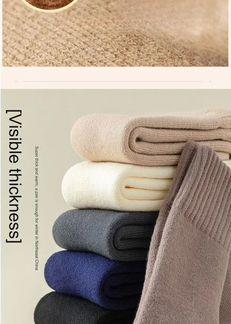 Winter männer Verdickte Warme Socken Plus Große Größe Hohe Qualität Kaschmir Socken Harajuku Retro Casual Terry Schnee Socken – Detail 10