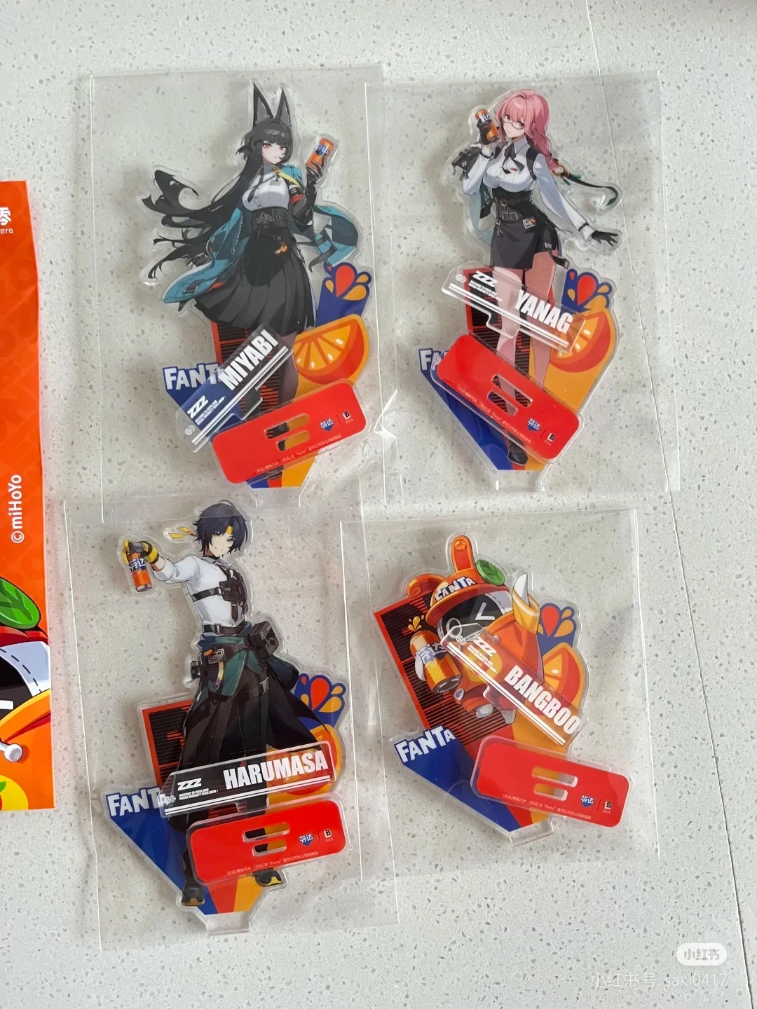 Zenless Zone Zero Fanta การทํางานร่วมกันอย่างเป็นทางการ Tsukishiro Yanagi Asaba Harumasa Hoshimi Miyabi Merchandise Tee Bangboo