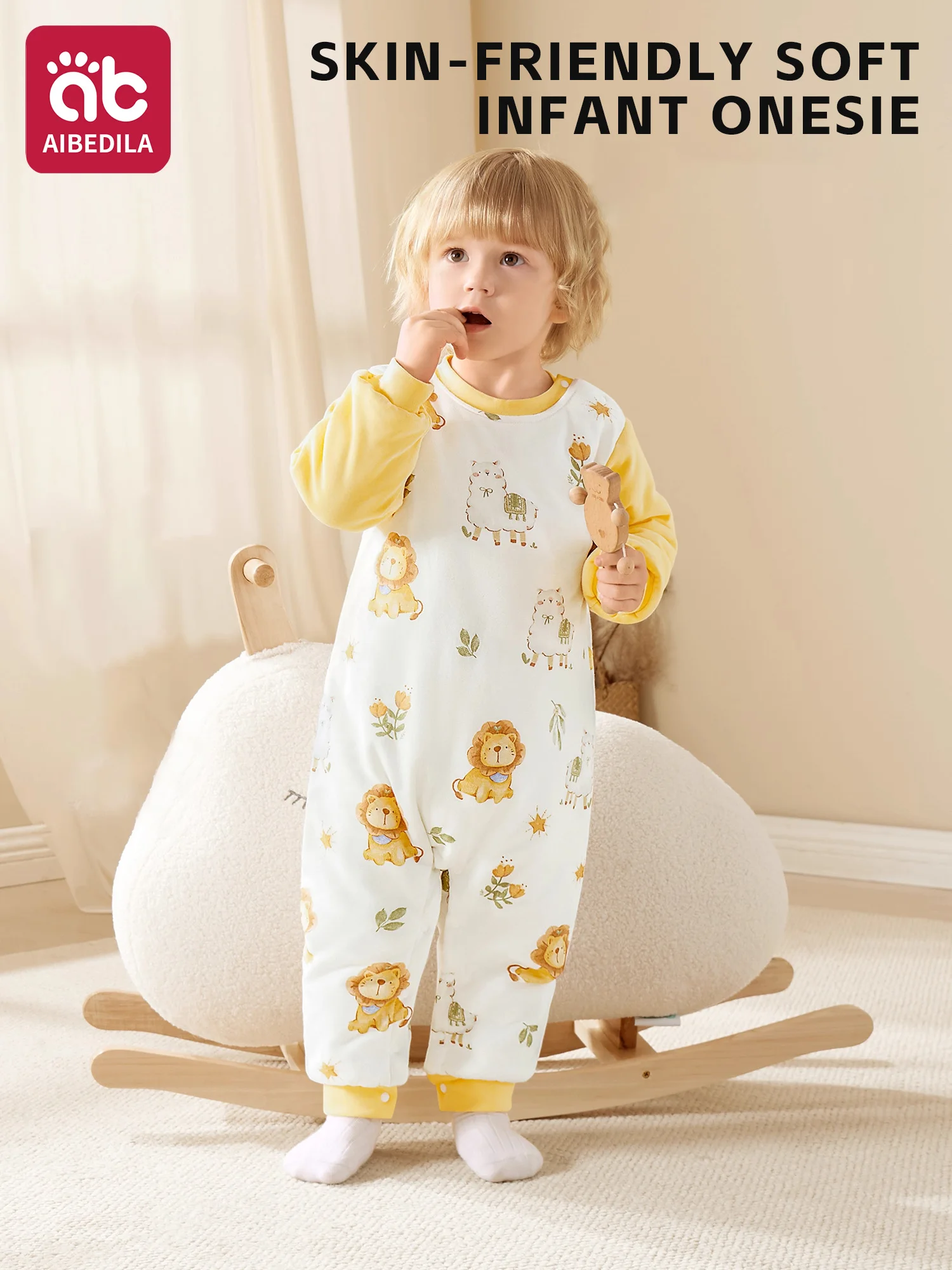 

AIBEDIAL Newborn Baby Onesie Thick Warm Cotton Romper Outfits Skin-friendly Long Sleeve Coverall One-Piece Infant Romper Pajamas
