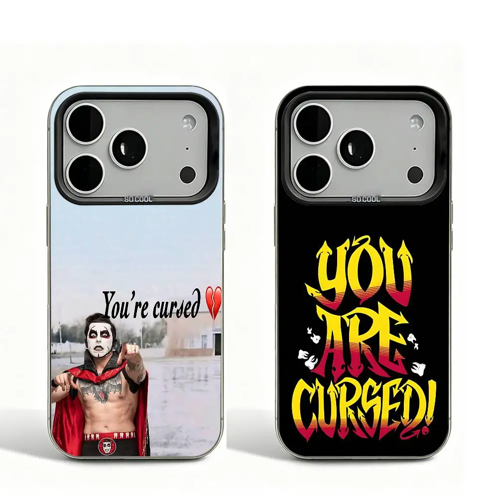 2026 Hot D-Danhausen You Are Cursed Black Matte Phone Case For iPhone 12 11 14 13 17 16 15 Pro Max Large Lens Frame Cover