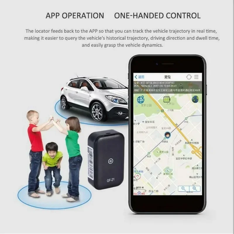 GF21 Mini GPS Car Tracker App مكافحة خسر مكافحة سرقة جهاز تعقب التحكم الصوتي تسجيل مركبة الاطفال محدد WIFI + LBS + GPS