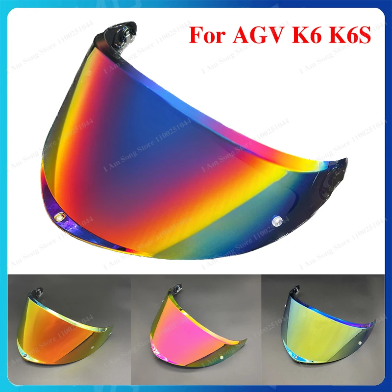

Motorcycle Helmet Visor Lens For AGV K6 K6S Helmet Anti-UV Anti-Scratch Dustproof Windproof High Definition Helmet Lens
