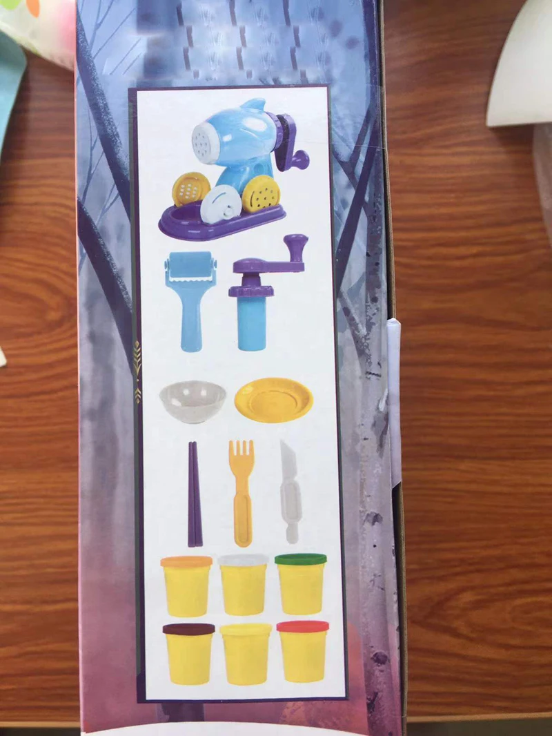 Diy artesanal cozinha massa plasticina playset ferramenta crianças fabricante de macarrão máquina plasticina cosplay brinquedo presente conjunto