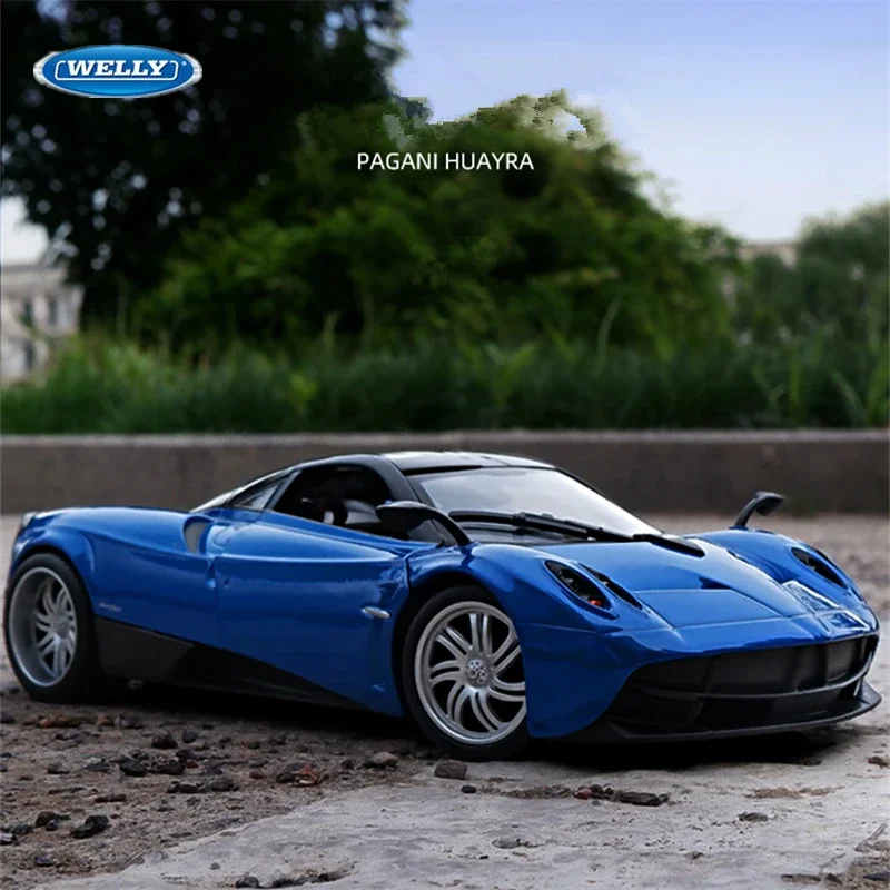 

Welly 1:24 язычные автомобили Huayra, металлические игрушки, спортивные автомобили, коллекционные модели, имитация подарков