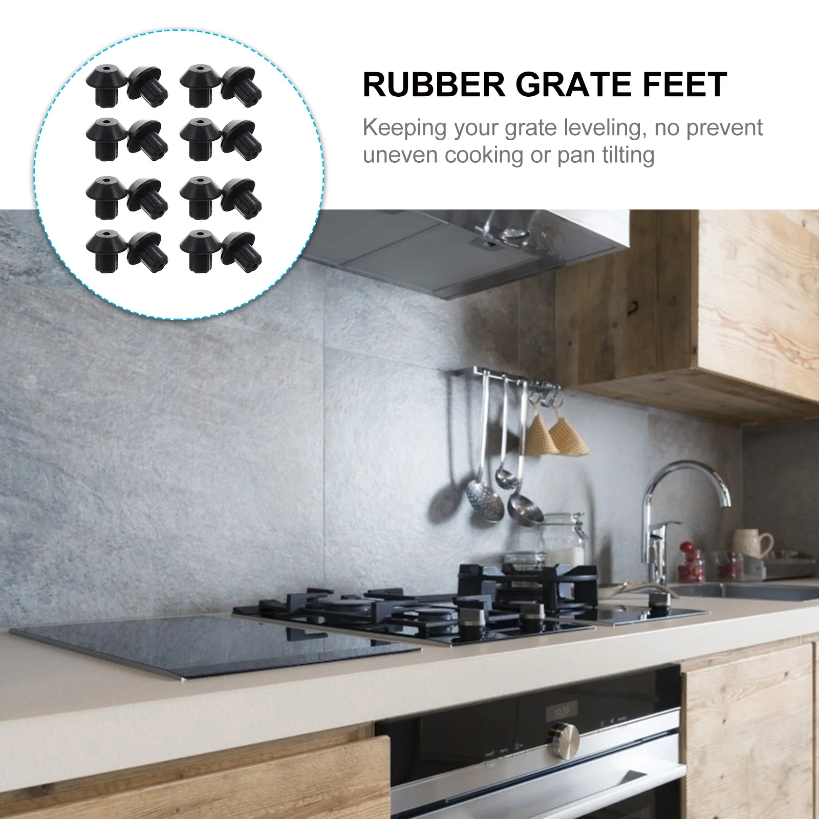 48 قطعة نطاق الغاز الموقد صر قدم المطاط القدم التسوية كوكتوب لا إمالة طويلة الأمد نطاق الغاز الموقد صر قدم