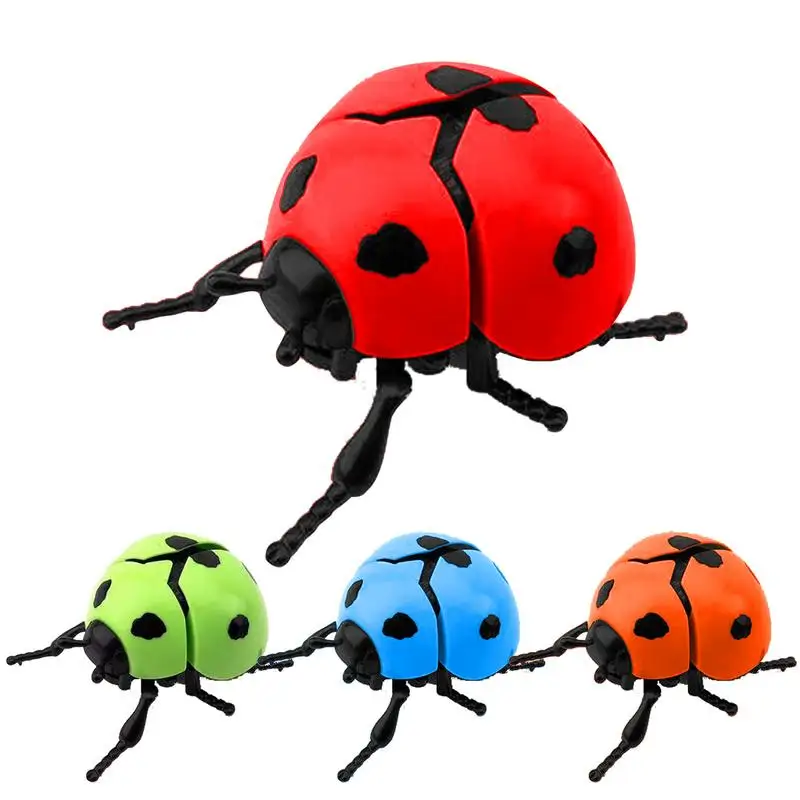 

Walking Ladybug Toys Cute Clockwork Wind-Up Toy Novelty Ladybug Simulation Animal Winding Toy Kids Party Supplies For Boys And