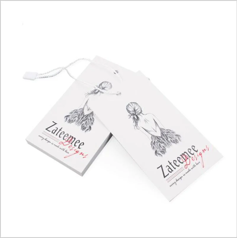 

Custom clothing hang tag 300gsm paper garment swing hanging tag 1000pcs/lot