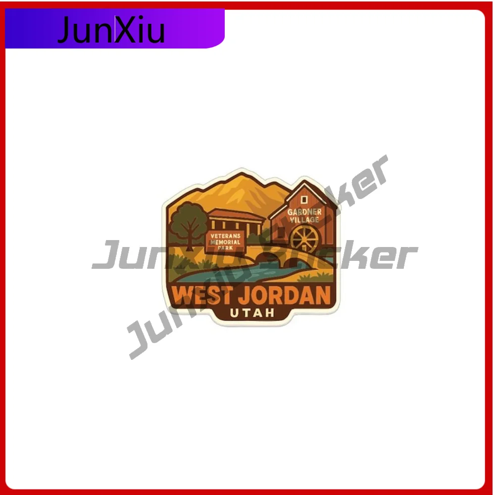 

West Jordan Utah Sticker Vinyl Decal Suv Tents Outdoor Camping Suv Camper Windshield Car Sticker Tent Rv Switch Stickers Graphic