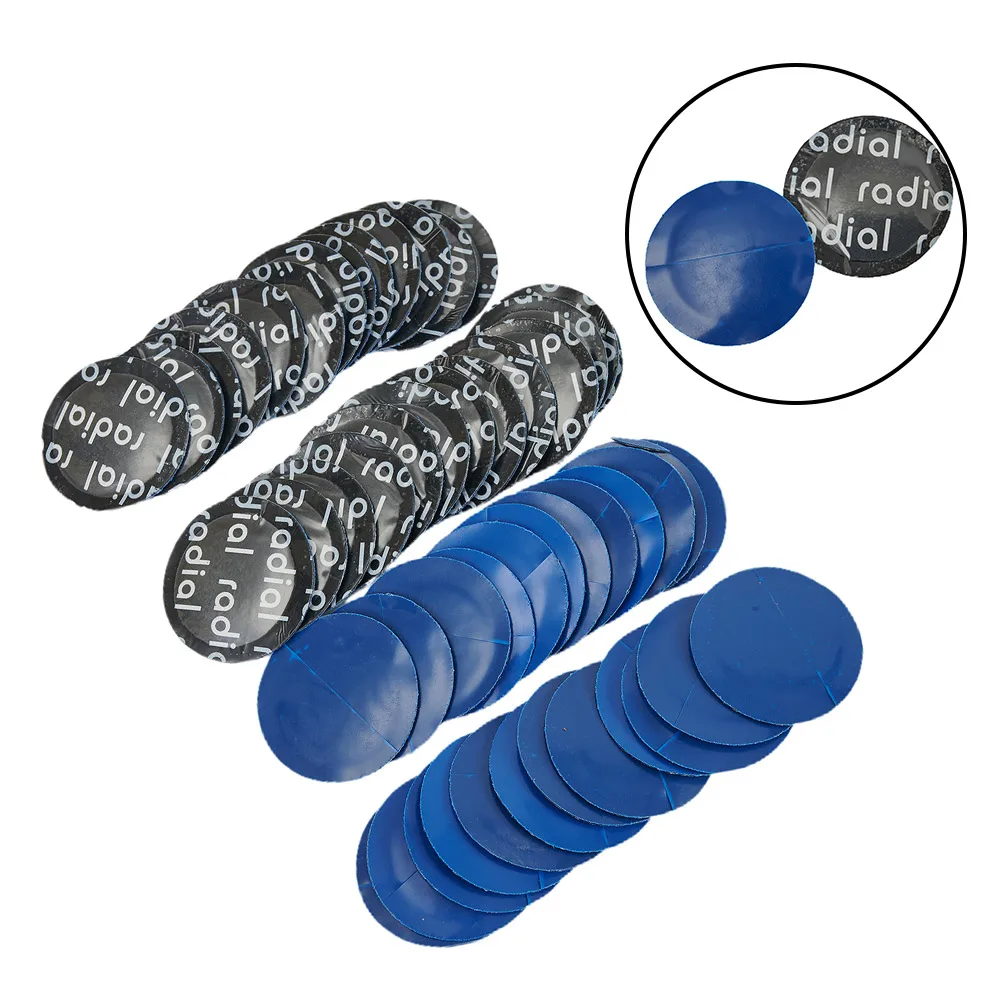 50PCS 32mm Tire Repair Patches Set Rubber Wired Tyre Patches Tire Puncture Repair Patch Car Truck Bike Tire Accessories