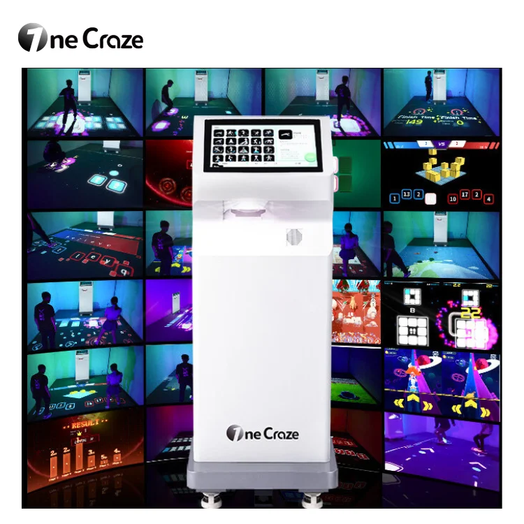 SAIO Ground Projection AR Sports Game System Mobile All in One Machine Touch Screen Interactive Floor Projector for Gymnasium