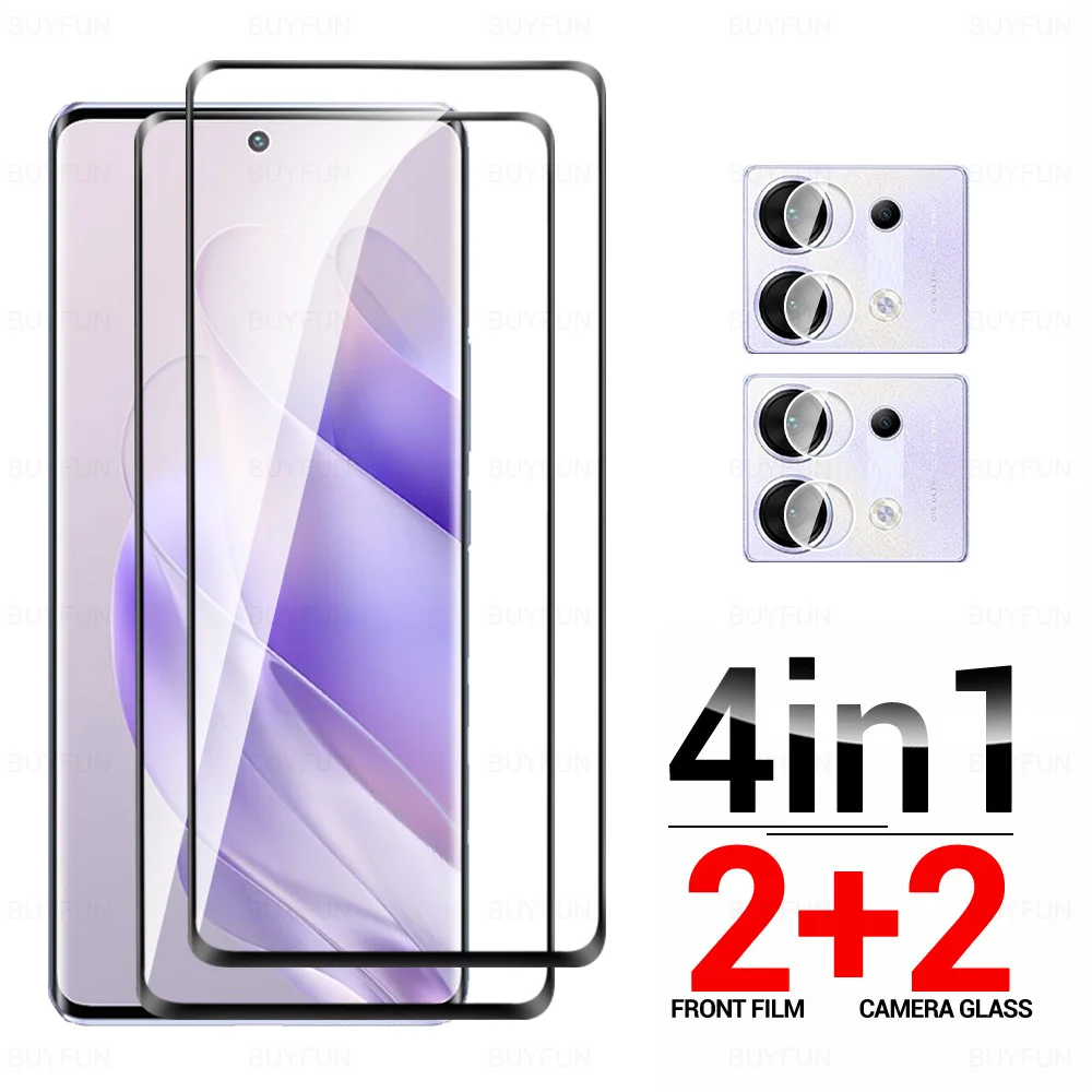 For Infinix Zero 30 5G Screen Protector 4in1 Curved Tempered Glass Infinx Zero30 4G InfinixZero30 2023 6.78inch Camera Lens Film