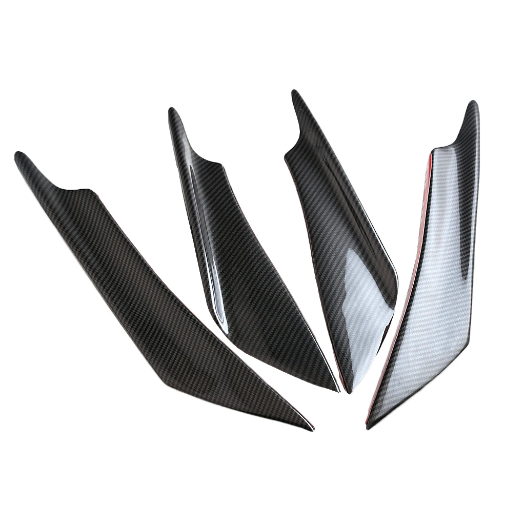 

Universal Front Bumper Spoiler Plastic Fin Lip Splitter Self Adhesive Car Trim for Vehicle Front Bumper Guard