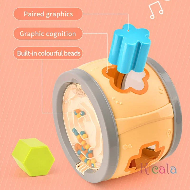 Tambor multifuncional para crianças, tambor de palmas, música educacional, brinquedos combinando, instrumento musical, presente