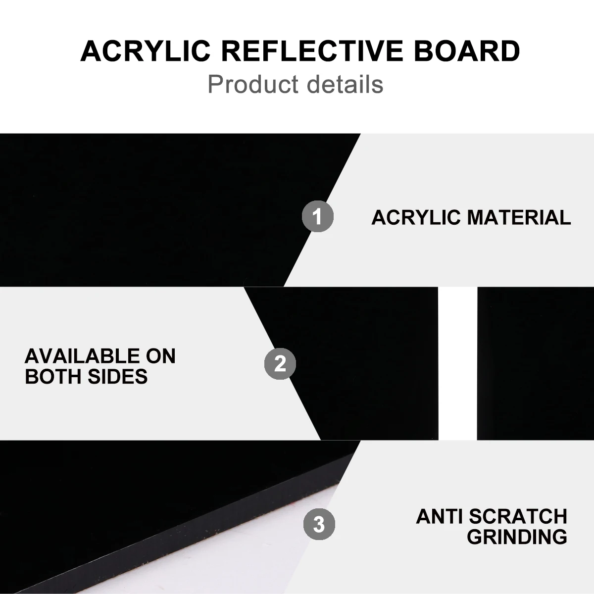 

Acrylic Photography Reflector Display Board Light Diffuser For Small Items Smooth Scratch Resistant Reflective Board For