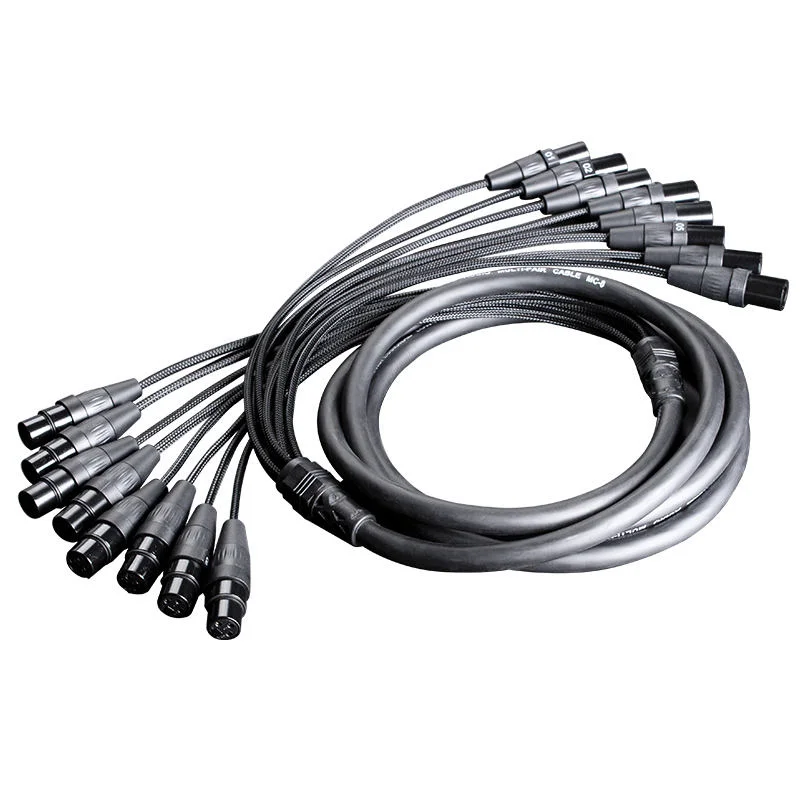 SNA20 Yinyu 2/4/6/8/12/16 Channel Professional Flexible Multi-Core XLR Audio Snake Cable for Studio Recording and Live Sound