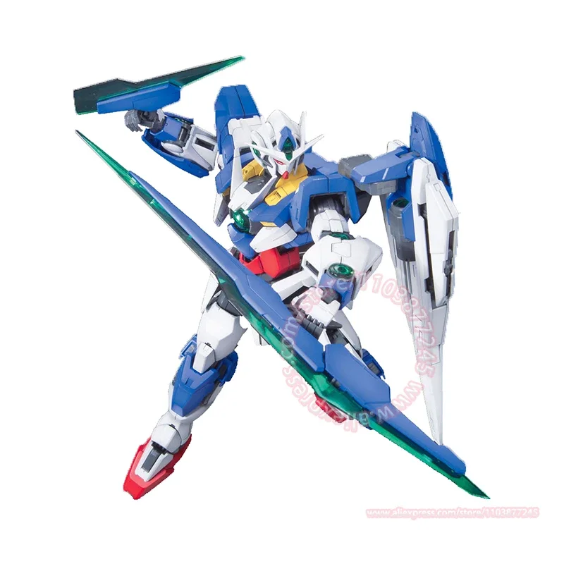 BANDAI Gundam MG 1/100 OO QAN[T] Action Figure Modello periferico Ornamenti per il desktop Giunti decorativi Regalo di compleanno mobile