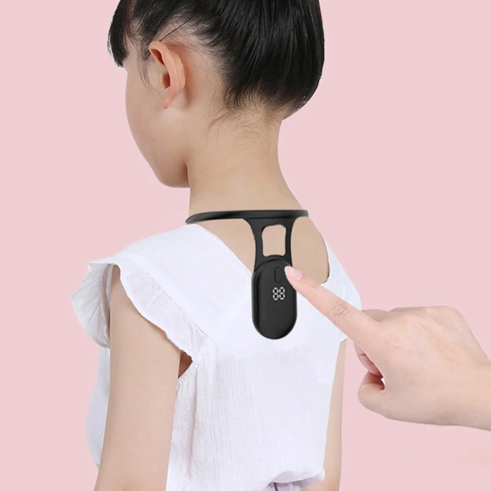 Anti Hunchback Corrector Students Posture Rear Hanging Training Tool Writing Neck Black