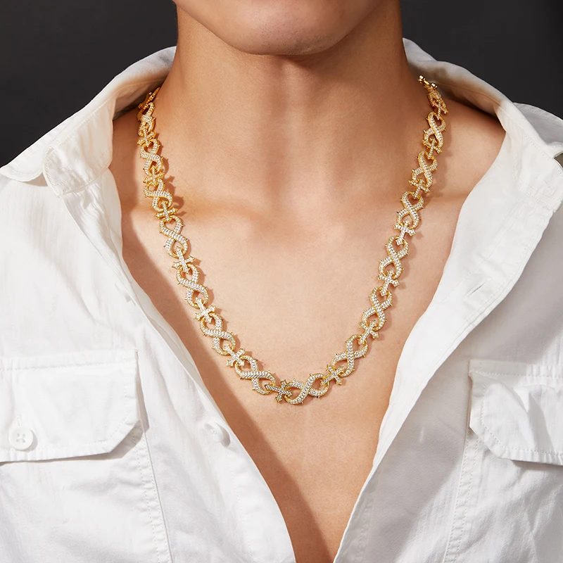 

S925 Silver Moissanite Cuban link Necklaces 16~24inch HipHop Style Jewelry Personalized customization Valentine's Day Gift