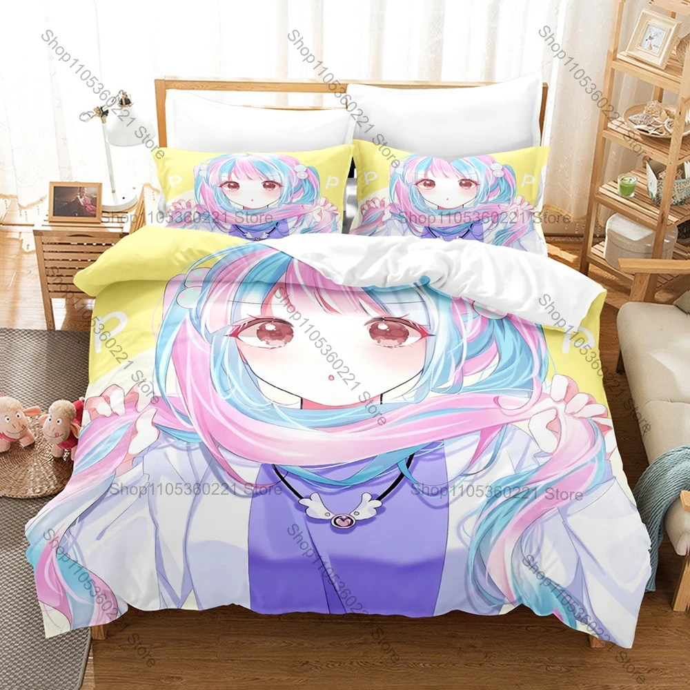 BanG Dream! Reona Nyubara Duvet Cover + 2 Pillowcases, RAISE A SUILEN Band Art Print Bedding Set for Home Dorm Collection