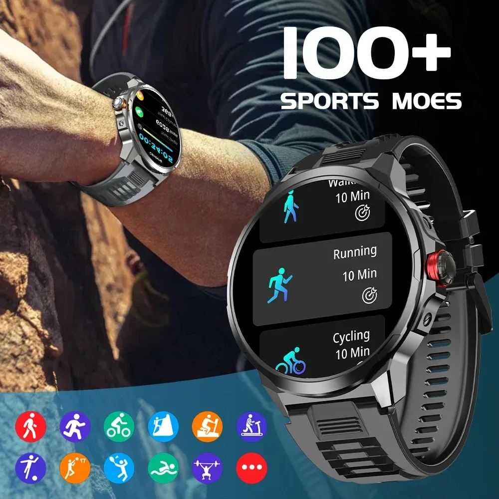 1.93-inch Ultra HD Smart Watch Men 700 Mah AMOLED Screen Bluetooth Call GPS Trajectory NFC Heart Rate Man SmartWatches 2025 New