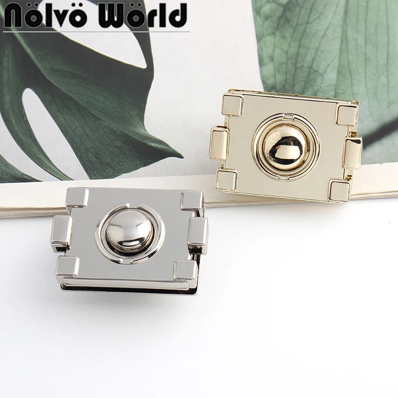 5-20Sets 37x54x3MM Silver Light Gold Locks Metal Clasps Buckles For Shoulder Handbag Purse Bags Hardware Accessories Wholesale