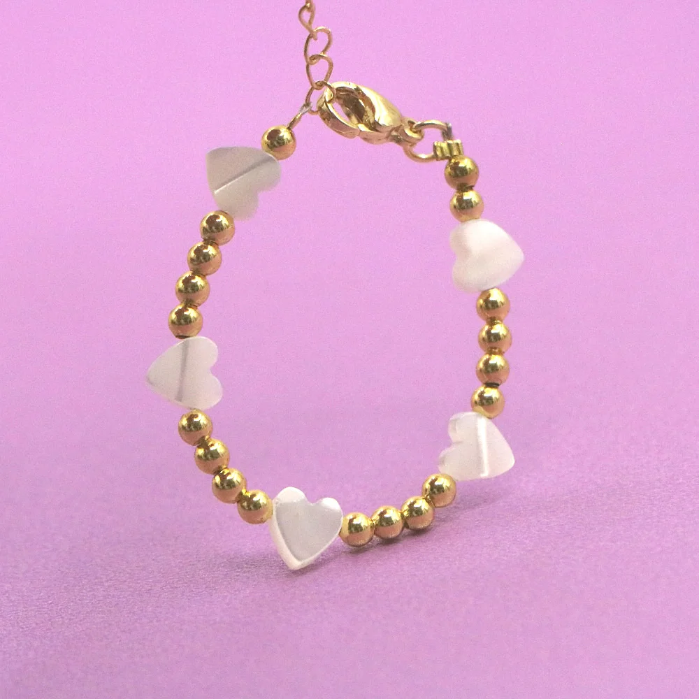 Nueva Pulsera Encantadora para Bautizo de Bebé, con Piedra Natural y Concha, Cierre de Langosta, Joyería de Moda, Regalo para Niñas, Yoga, Navidad, Boda