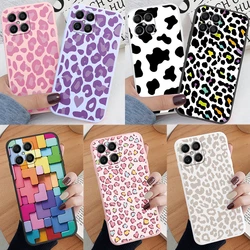 For Honor X8 4G X 8 5G X8a X8b X8c X6c Phone Case Fashion Leopard Print Back Cover Soft Silicone Shockproof Fundas Coque Shell