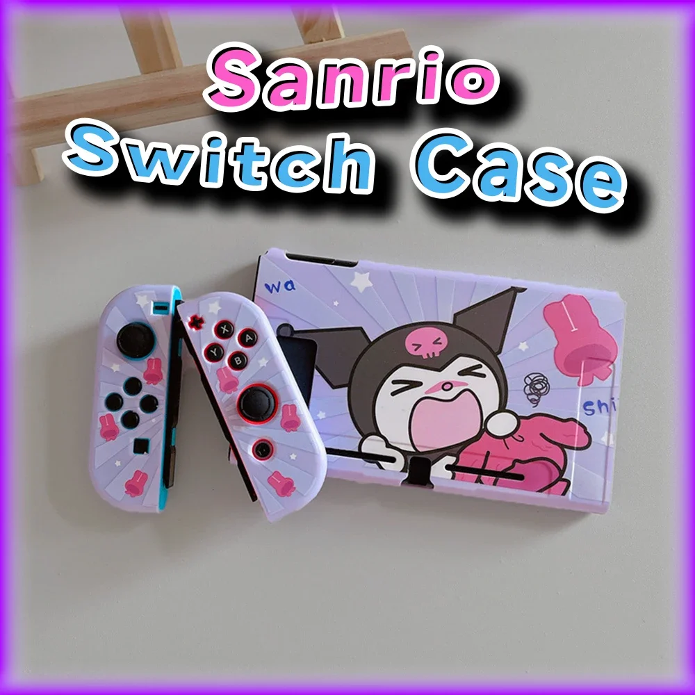 Kawaii Kuormi Silicone Case Compatible with Nintendo Switch Oled Sanrio Anime Cute Anti-Scratch Shockproof Protective Cover