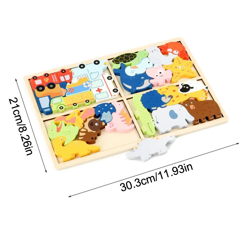 Baby Spielzeug Holz Puzzle Kreative 3D Puzzle Für Kinder Intelligenz Entwicklung Ealy Pädagogisches Spielzeug Für Kinder