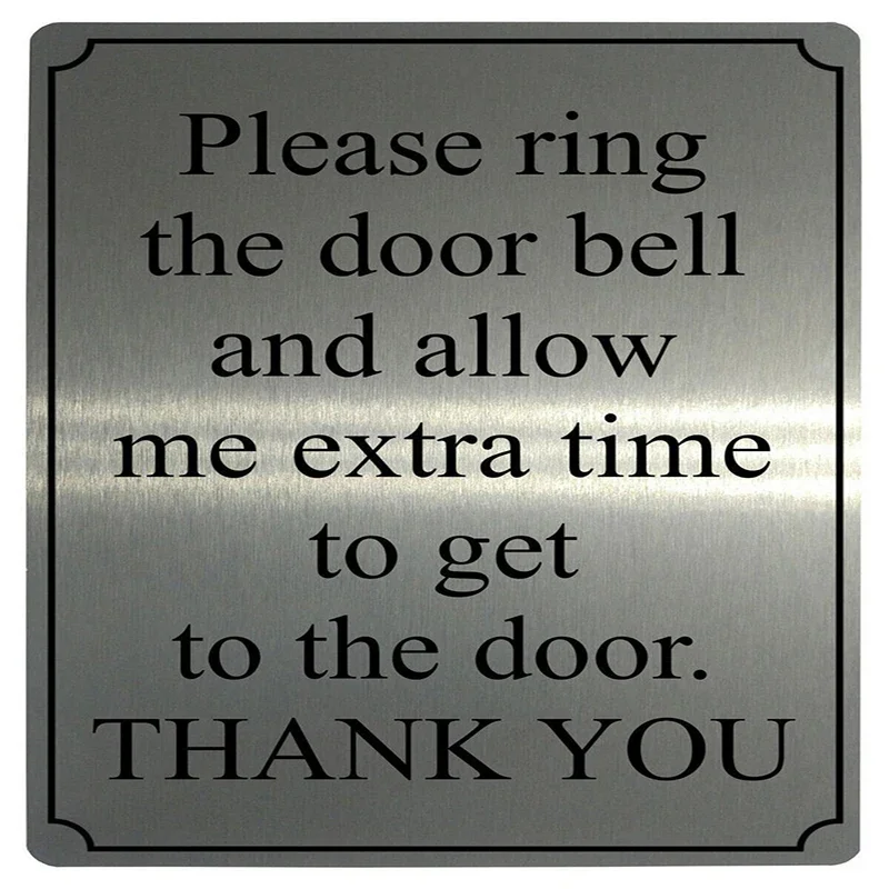 Customized Personalised Please Ring The Door Bell Composite Aluminum Board Sign Plaque Door Colorful Backing Panel