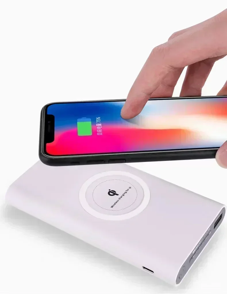 2023New Bestselling QI Wireless Charging Bank 100000mAh High Capacity Polymer Wireless Charging Mobile Power SupplyCharging Bank