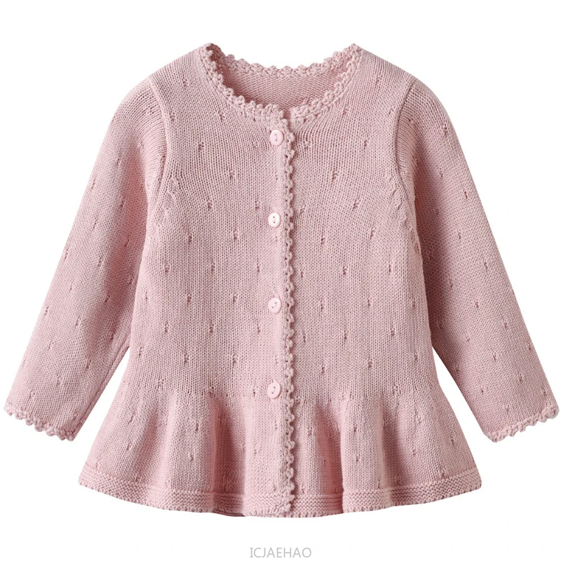 

Korean Style Baby Girls Cotton Princess Top Knit Cardigan SpringSweater Cute Casual Clothes Autumn Outfit Infant Toddler Dress