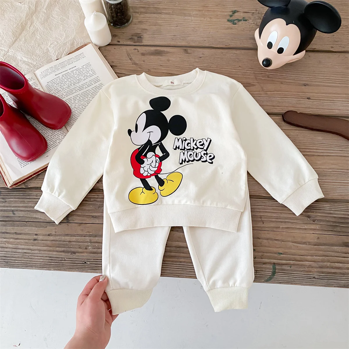 Spring Autumn Clothing Mickey Mouse Baby Tracksuit Fashion Loose Long Sleeve Tops + Sweatpants 2piece Toddler Costume Boys\' Set