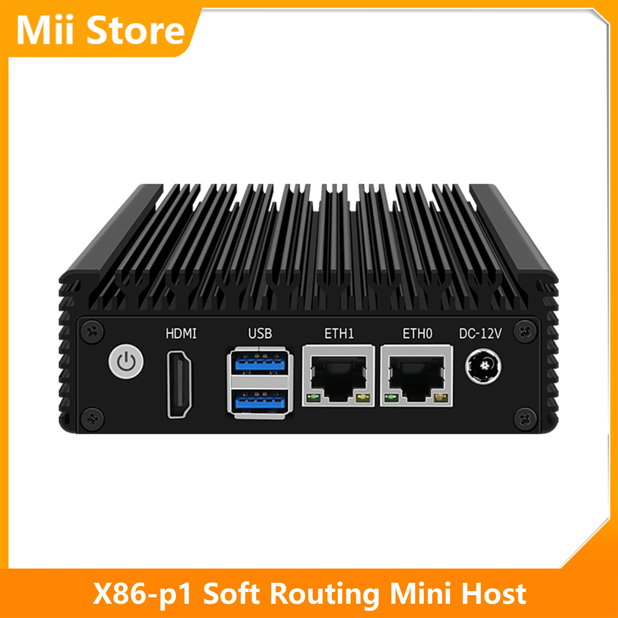 

X86-p1 Soft Routing N3050/N3160/N3700 Mini Host 6W Low Power Energy Gardware Fanless Energy Saving Microcomputer