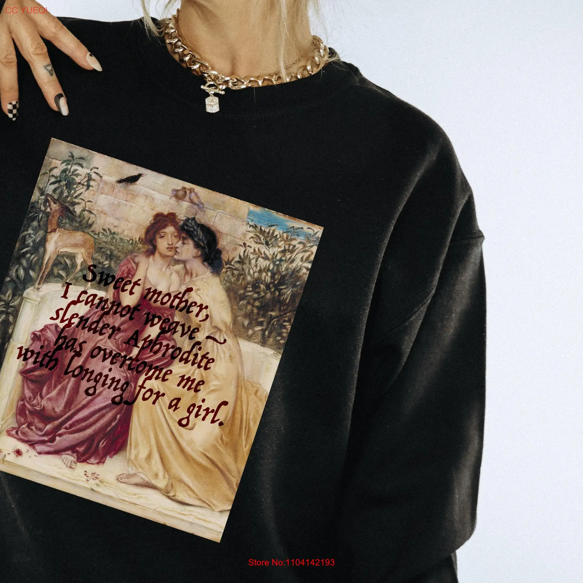 Sappho Quote Sweater Lesbian Bisexual Sapphic T Shirt Pride Merch LGBTQ long or short sleeves