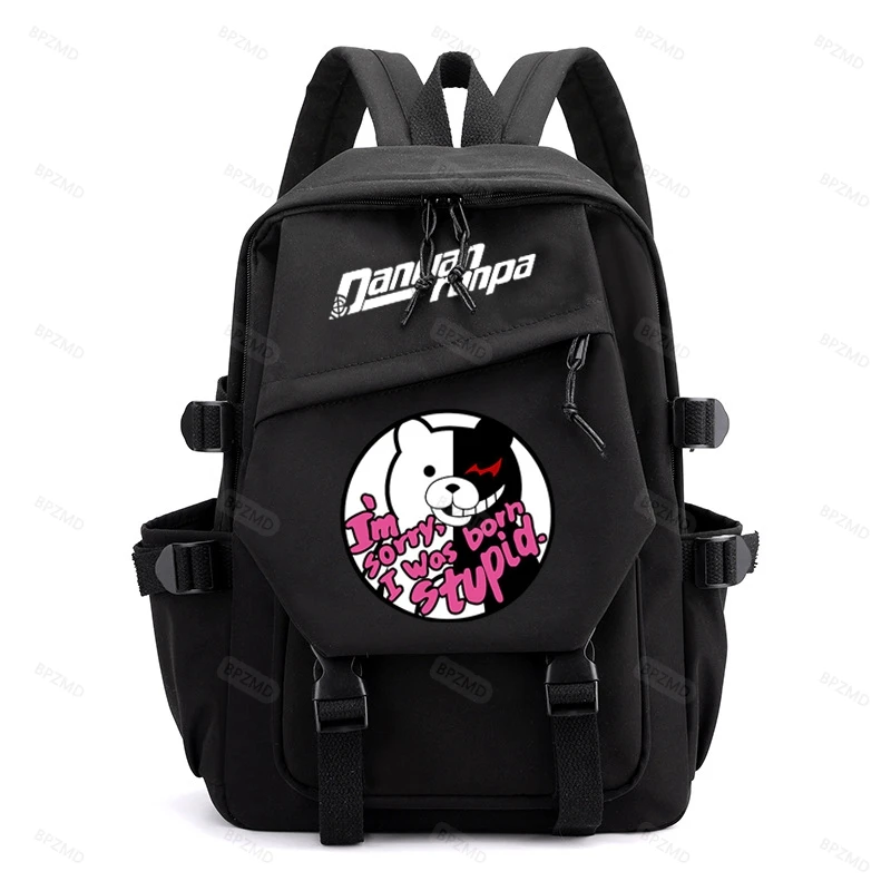 Anime Danganronpa Backpack For Women Men Canvas Student Mochilas For Teenagers Boys Girls School Bags