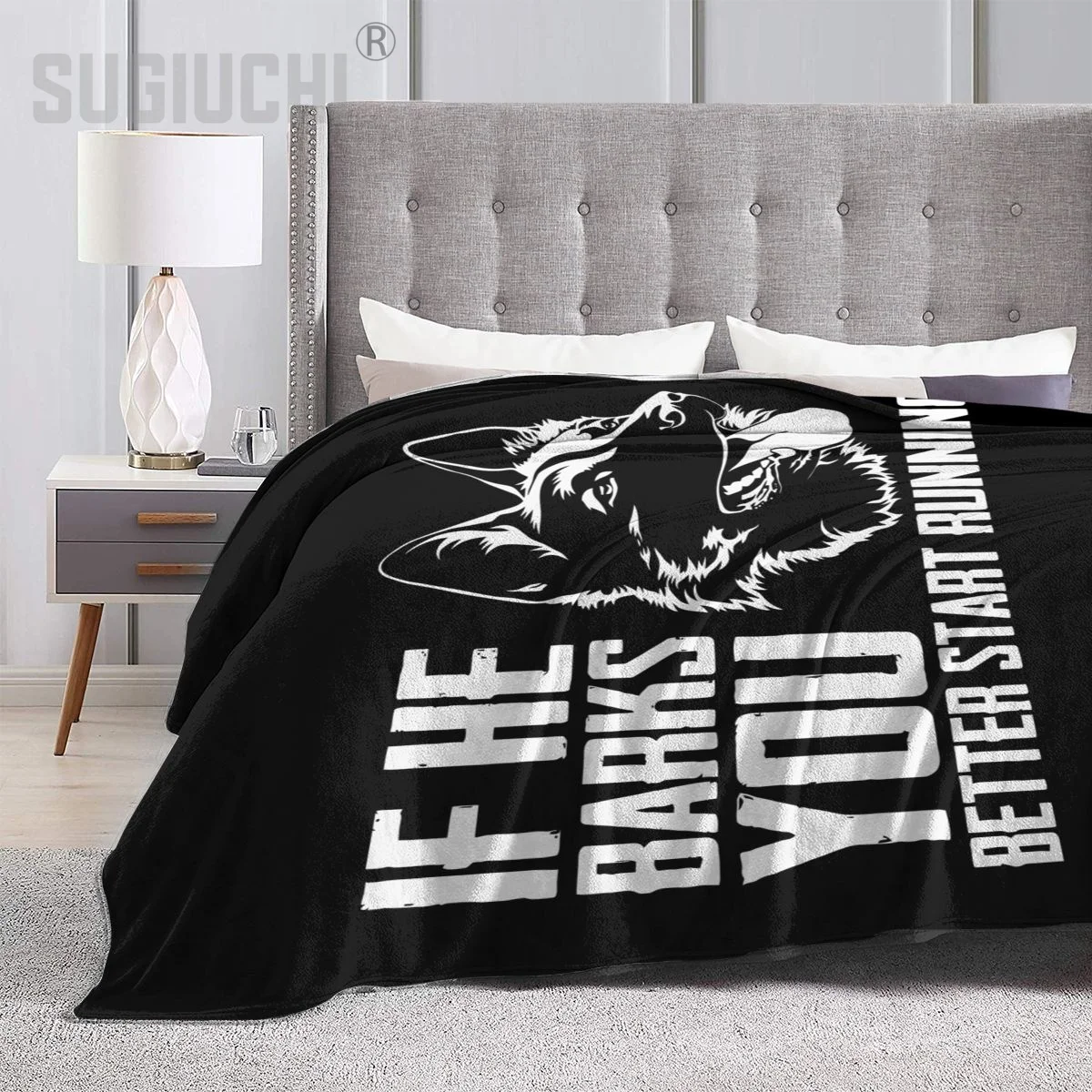 Belgian Malinois Evolution Ears UP SYSTEM ARMED Blanket Multifunction Sofa Cover Single Bedsheet Throws Plaid flannel fleece