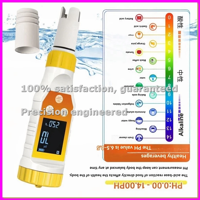 

Многофункциональный тестер качества воды 7-в-1: pH/EC/TDS/H2 Hydrogen/ORP/Соленость, для бассейнов, аквакультуры, спа, водонепроницаемый IP67 - ELEC