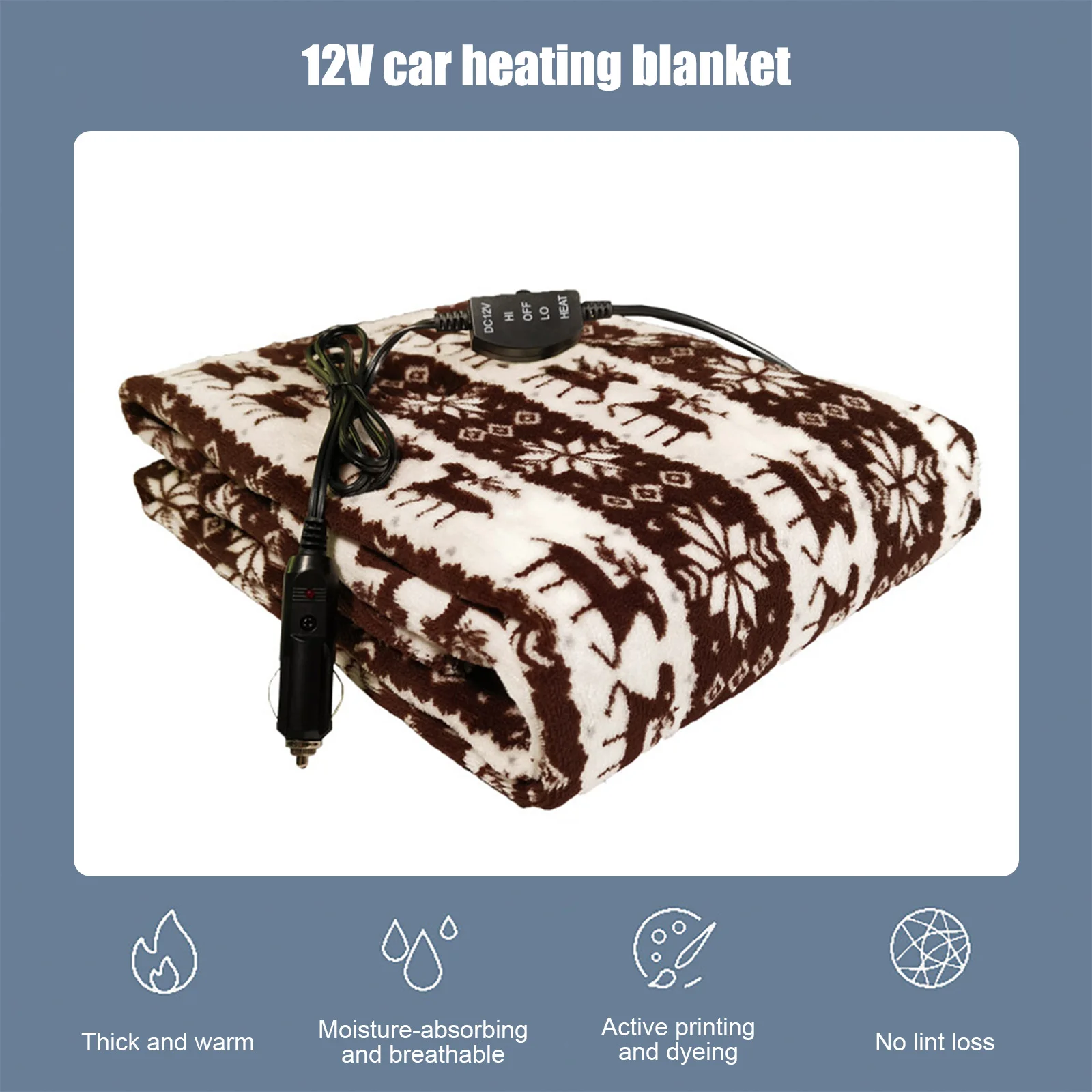 12 Car Electric Heated Blanket Mat Energy Saving Thermostat Heating Blanket Winter Body Warmer Heat Carpet Travel For Car RV SUV