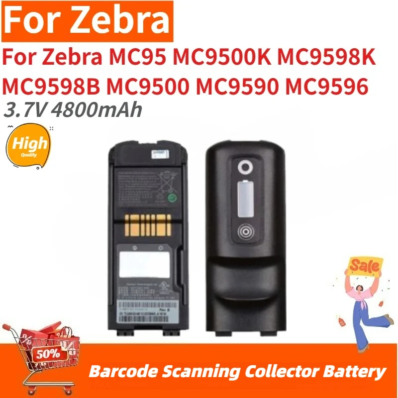 

High Quality 3.7V 4800mAh Battery for Zebra MC95 MC9500K MC9598K MC9598B MC9500 MC9590 MC9596 Barcode Scanning Collector
