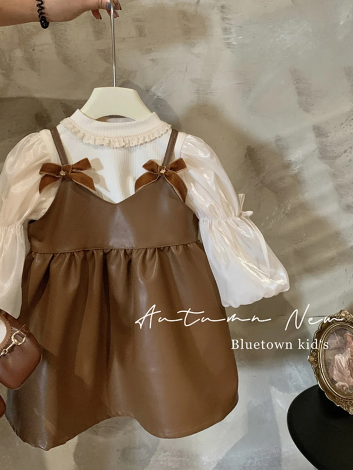 

Girls Clothes Suits Children 2024 New Spring and Fall Fashion Top and Dress Simple Casual Two-piece Set Clothes Children