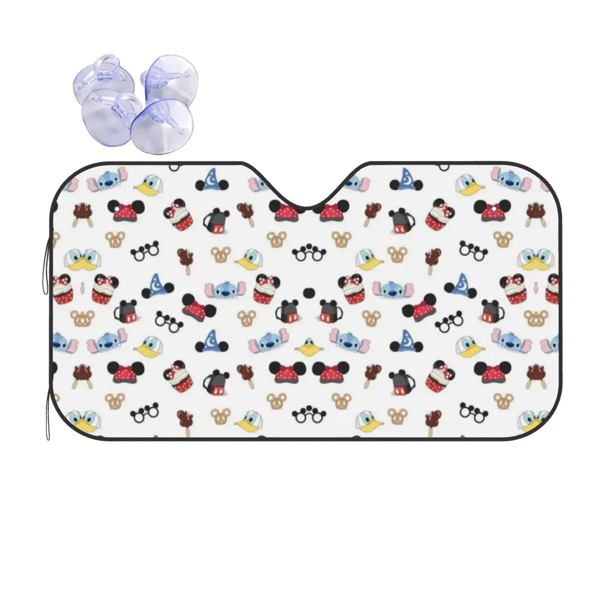 

Mickey Minnie Mouse Sunshade Windscreen Funny Car Front Window Visor 70x130cm Sun Visor UV Protector