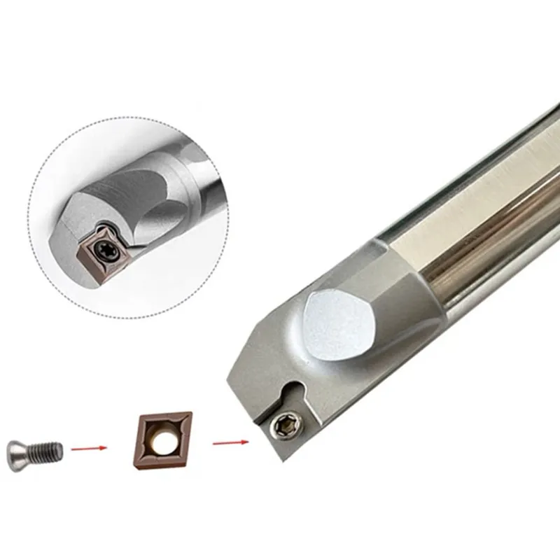 Imagem -03 - Sanai-conjunto de Barras Aborrecida Anti-vibração H08 H10 H12 H14 H16 H20 Ferramenta de Torneamento de Torno Cnc com Inserções Ccmt H-sclcr Conjuntos