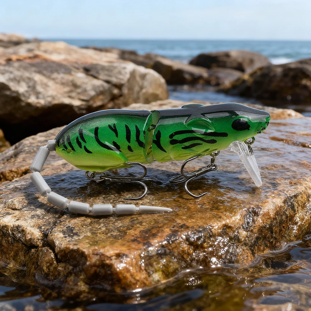 15.5CM Muis Lokken Kunstmatige Plastic Muis Vissen Lokken Swimbait Rat Snoek Bass Minnow Floatingbaits Visgerei Accessoires