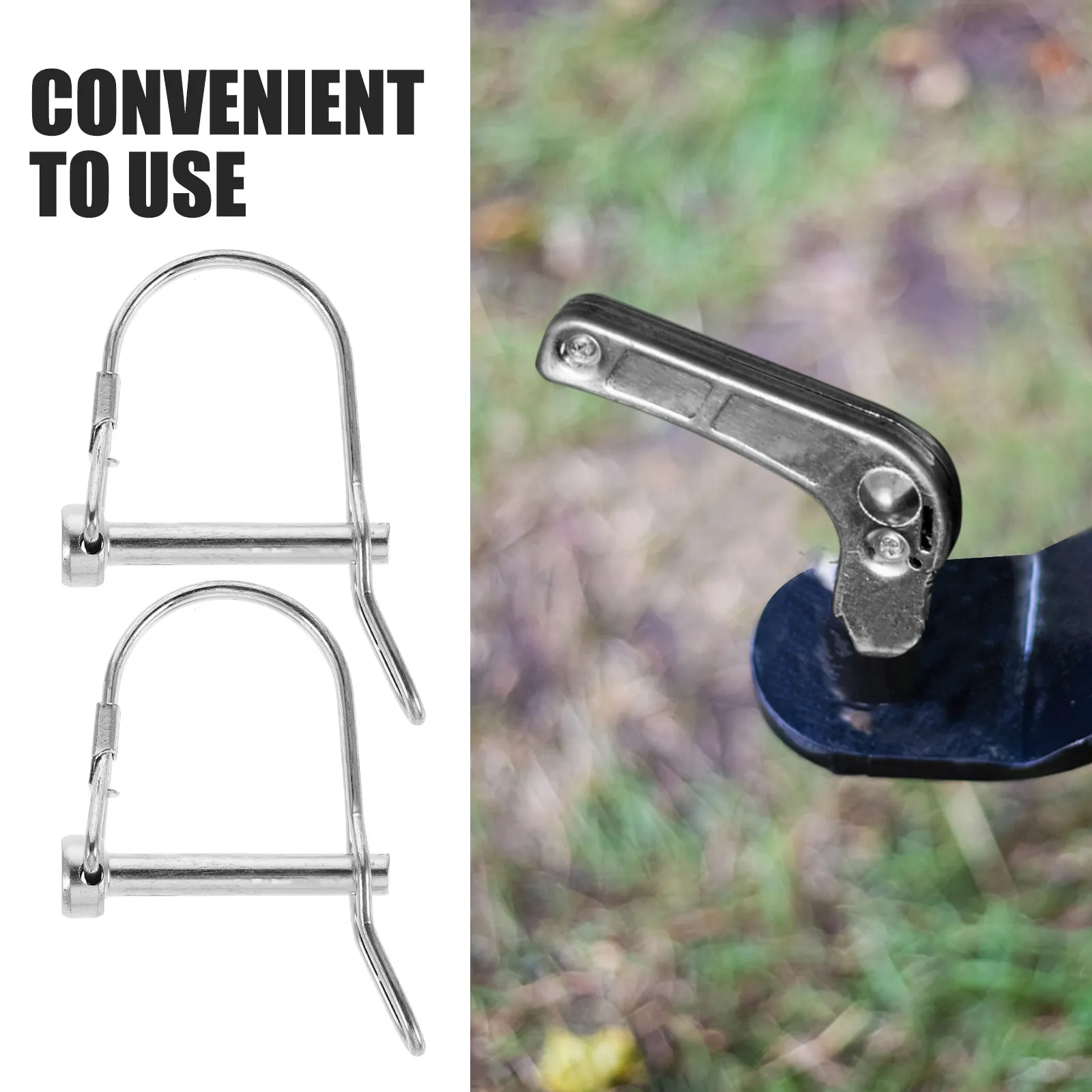 Trailer Coupler Locking Pins 8 Piece D Type Heavy Duty Safety Shaft Clips for Boat Camper Farm Hardware