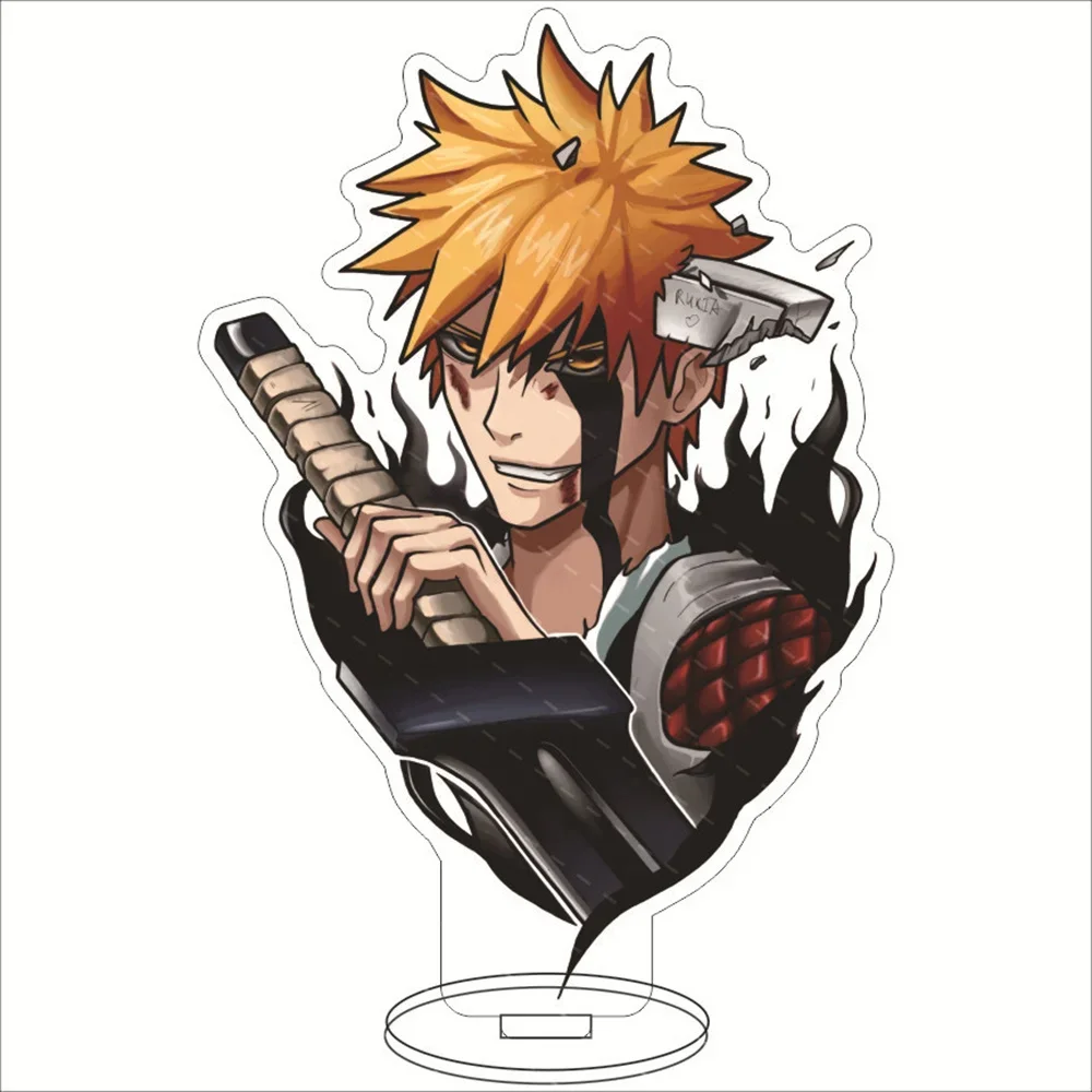 Anime BLEACH Figure Character Standing Sign Kurosaki Ichigo Double-Sided Acrylic Stands Model Desk Decor Props  Fans