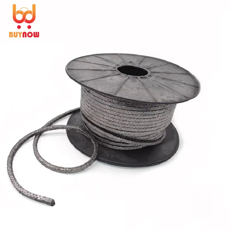 

High-pressure graphite packing Black flexible sealing packing High temperature resistant graphite packing with nickel wire