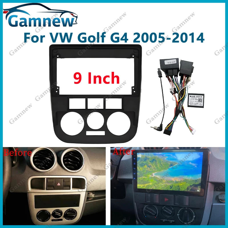 

9 Inch Car Stereo Dash Radio Fascia Canbus Box Panel Frame For VW Gol Saveiro Parati G4 2005-2014 Android Kit